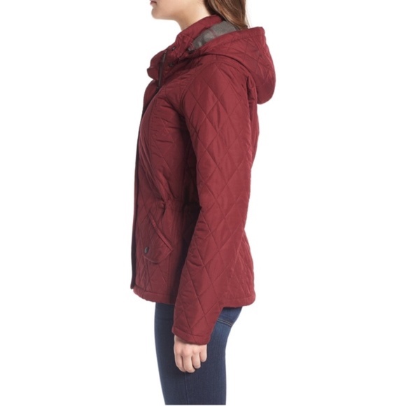 Barbour Millfire Hooded Quilted Jacket in GarnetSize 4 ***AS IS - Picture 3 of 15